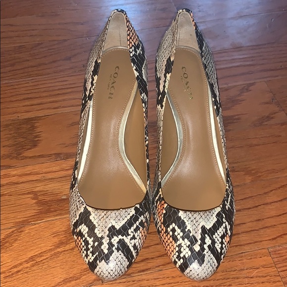 Coach Shoes - Like NWOT Coach Snakeskin Heels!!